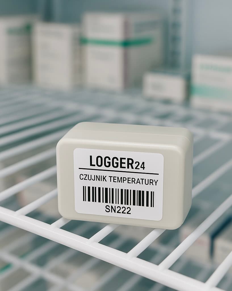 Wnętrze apteki z systemem monitoringu Logger24
